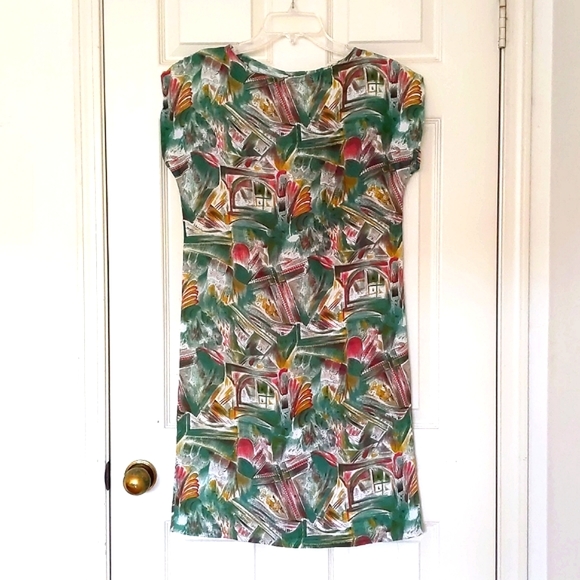 NWOT. Zara Colorful Patterned Midi Sleeveless Summer Dress. - Picture 1 of 4